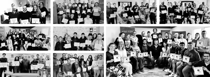photo de groupe thérapeutes manuel certifié Méthode SOLÈRE®